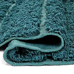 Tapis rond - Ikara Natural Cotton Shaggy (turquoise)