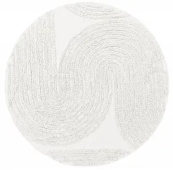 Tapis rond - Jovie Natural Cotton Shaggy (blanc cassé)