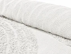 Tapis rond - Jovie Natural Cotton Shaggy (blanc cassé)