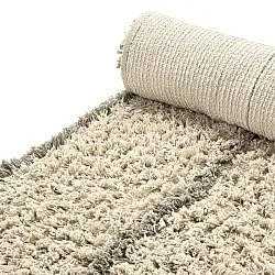 Tapis à poils longs - Kairi Natural Cotton Shaggy (beige/taupe)