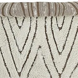 Tapis à poils longs - Kindon Natural Cotton Shaggy (umazano bela/rjava)