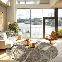 Tapis rond - Lagos (beige)