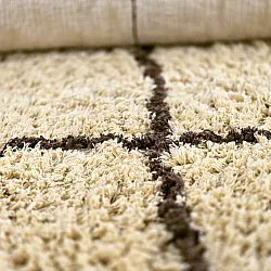 Tapis shaggy - Lana Natural Cotton Shaggy (beige/marron)