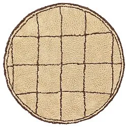 Tapis rond - Lana Natural Cotton Shaggy (beige/marron)