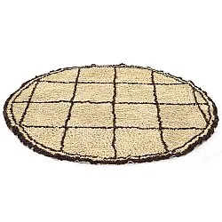 Tapis rond - Lana Natural Cotton Shaggy (beige/marron)