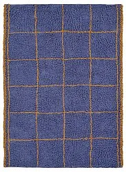 Tapis à poils longs - Lana Natural Cotton Shaggy (bleu/jaune)