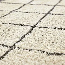 Tapis shaggy - Lana Natural Cotton Shaggy (crème/gris foncé)