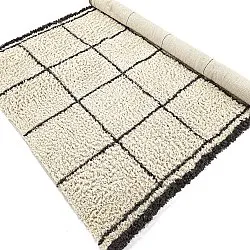 Tapis shaggy - Lana Natural Cotton Shaggy (crème/gris foncé)