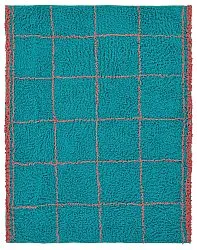 Tapis shaggy - Lana Natural Cotton Shaggy (turquoise/rose)
