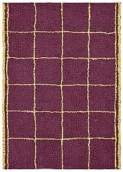 Tapis à poils longs - Lana Natural Cotton Shaggy (bordeaux/jaune)