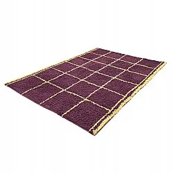 Tapis à poils longs - Lana Natural Cotton Shaggy (bordeaux/jaune)