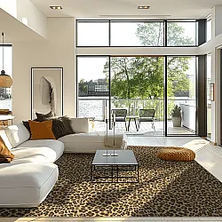 Tapis Wilton - Leopard (marron)