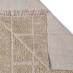 Tapis à poils longs - Lindley Natural Cotton Shaggy (bež/roza)
