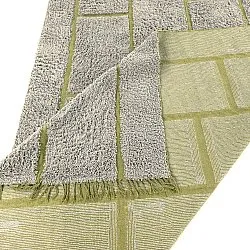 Tapis à poils longs - Lindley Natural Cotton Shaggy (siva/zelena)