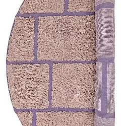Tapis rond - Lindley Natural Cotton Shaggy (roza/vijolična)