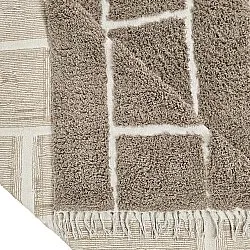 Tapis à poils longs - Lindley Natural Cotton Shaggy (taupe/siva)