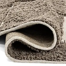 Tapis rond - Lindley Natural Cotton Shaggy (taupe/siva)