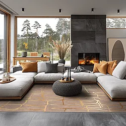 Tapis Wilton - Lorenzo (marron/doré)