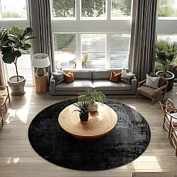 Tapis rond - Lynton (noir)