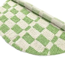 Tapis rond - Maranello Natural Cotton Shaggy (vert)