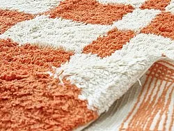 Tapis rond - Maranello Natural Cotton Shaggy (orange)