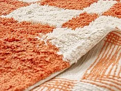 Tapis rond - Maranello Natural Cotton Shaggy (orange)