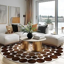 Tapis rond - Marineo (marron)