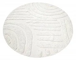 Tapis rond - Margo Natural Cotton Shaggy (blanc cassé)