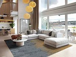 Tapis Wilton - Mileto (gris/doré)