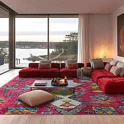 Tapis Wilton - Misare (rose/multicolore)