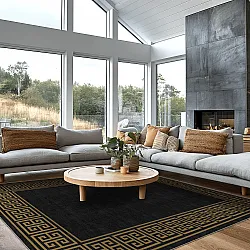 Tapis Wilton - Myra (noir/doré)