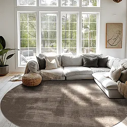 Tapis rond - Olmedo (gris/beige)