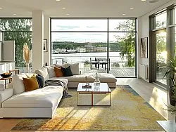 Tapis Wilton - Palau (doré/beige/bleu)