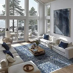 Tapis Wilton - Perouges (bleu)