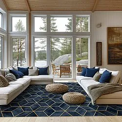 Tapis Wilton - Remy (bleu foncé)