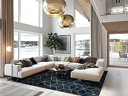 Tapis Wilton - Remy (bleu foncé)