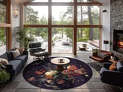 Tapis rond - Rich Flowers (multicolore)