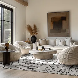 Tapis Wilton - Safi (noir/blanc)