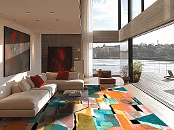 Tapis Wilton - Salome (orange/multicolore)
