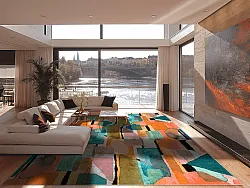 Tapis Wilton - Salome (orange/multicolore)
