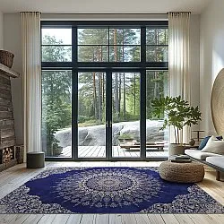 Tapis Wilton - Sandrigo (bleu/beige)