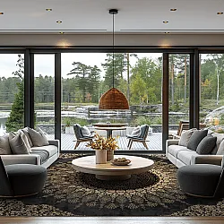 Tapis Wilton - Sandrigo (noir/doré)