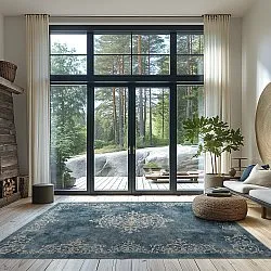 Tapis Wilton - Santi (bleu/beige)