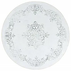 Tapis rond - Santi (blanc/gris)