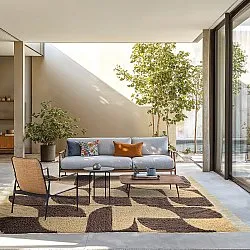 Tapis shaggy - Siberia Natural Cotton Shaggy (beige/marron)
