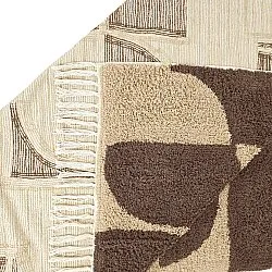 Tapis shaggy - Siberia Natural Cotton Shaggy (beige/marron)