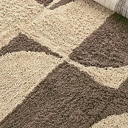 Tapis shaggy - Siberia Natural Cotton Shaggy (beige/marron)