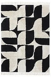 Tapis à poils longs - Siberia Natural Cotton Shaggy (blanc cassé/noir)