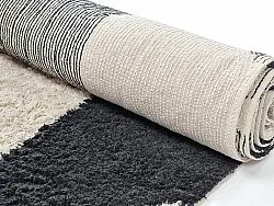 Tapis à poils longs - Siberia Natural Cotton Shaggy (blanc cassé/noir)