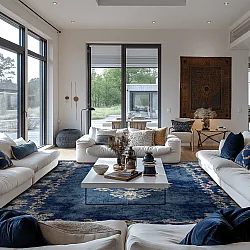 Tapis Wilton - Taknis (bleu)